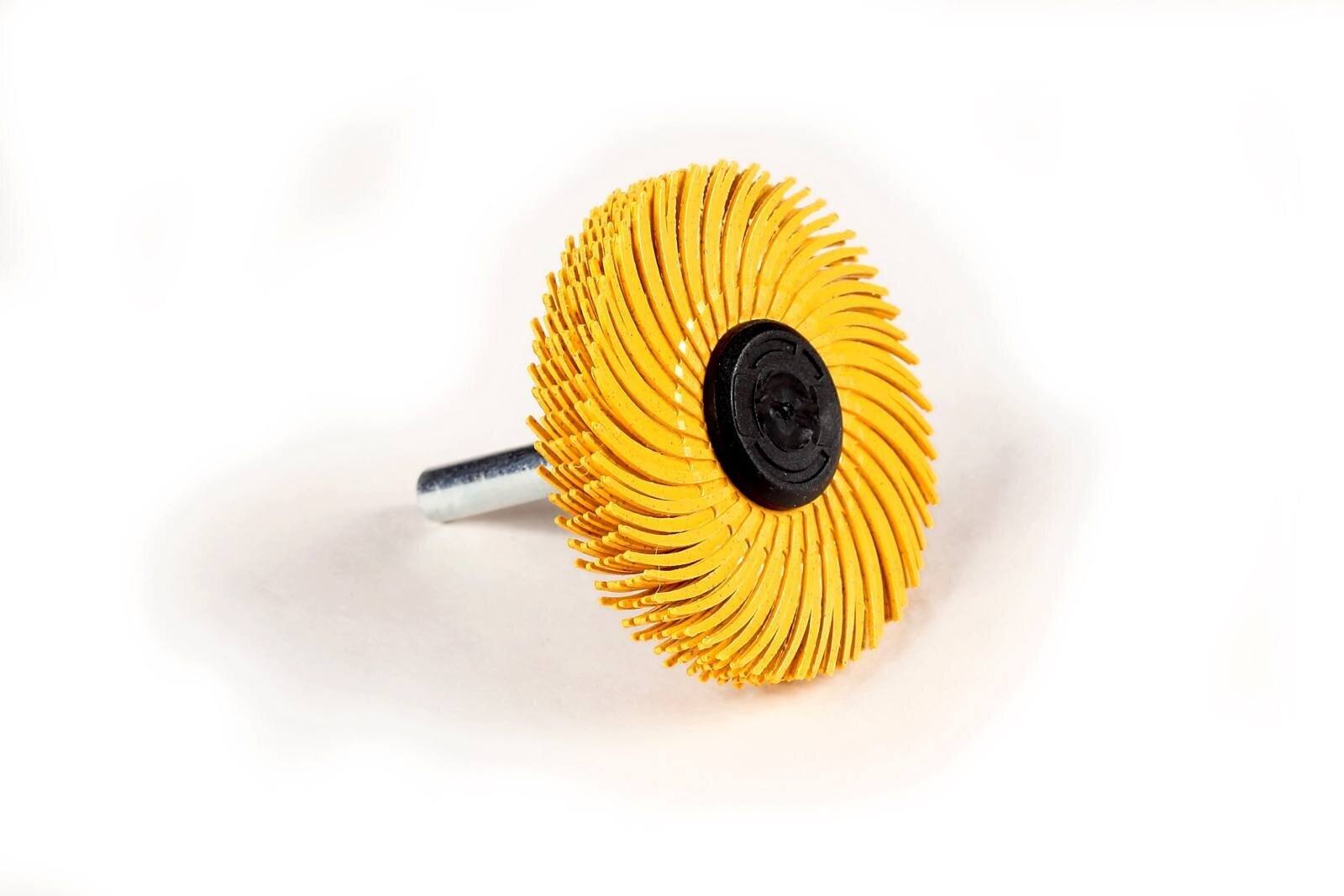 3M Scotch-Brite Radial Bristle Disc BB-ZS with shaft, yellow, 50.8 mm, P80, type C #62965