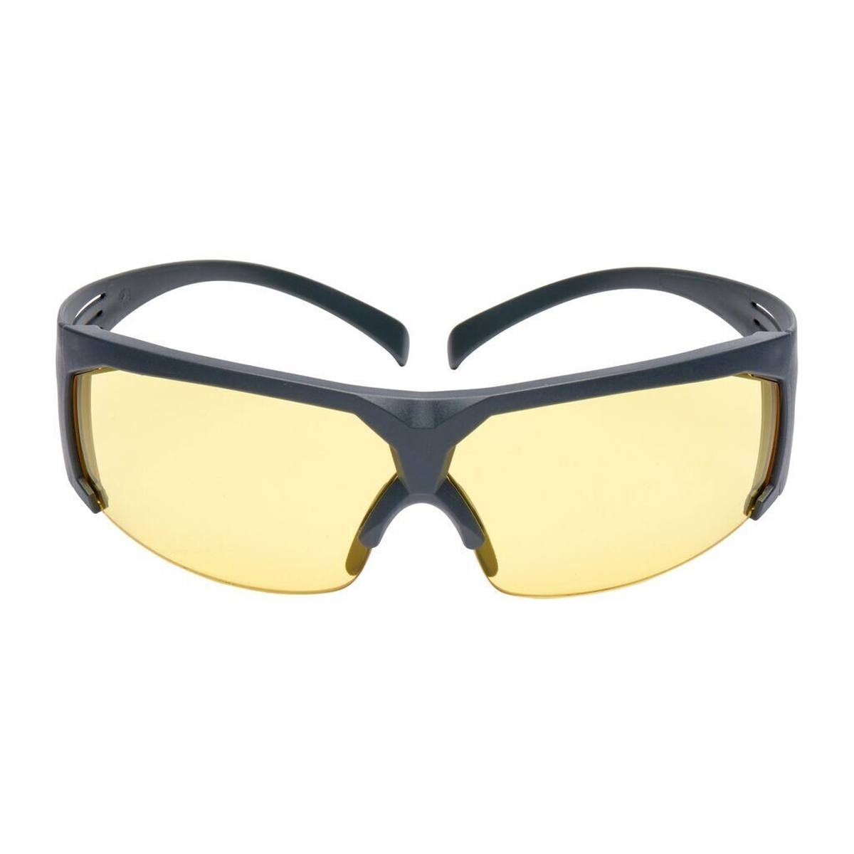 3M Gafas de protección SecureFit 600, patillas grises, tratamiento antivaho/antirayaduras Scotchgard (K&amp;N), lente amarilla, SF603SGAF-EU