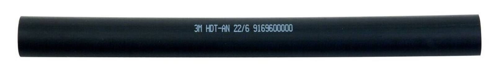 3M HDT-AN Tube thermorétractable à paroi épaisse avec adhésif, noir, 22/6 mm, 1 m
