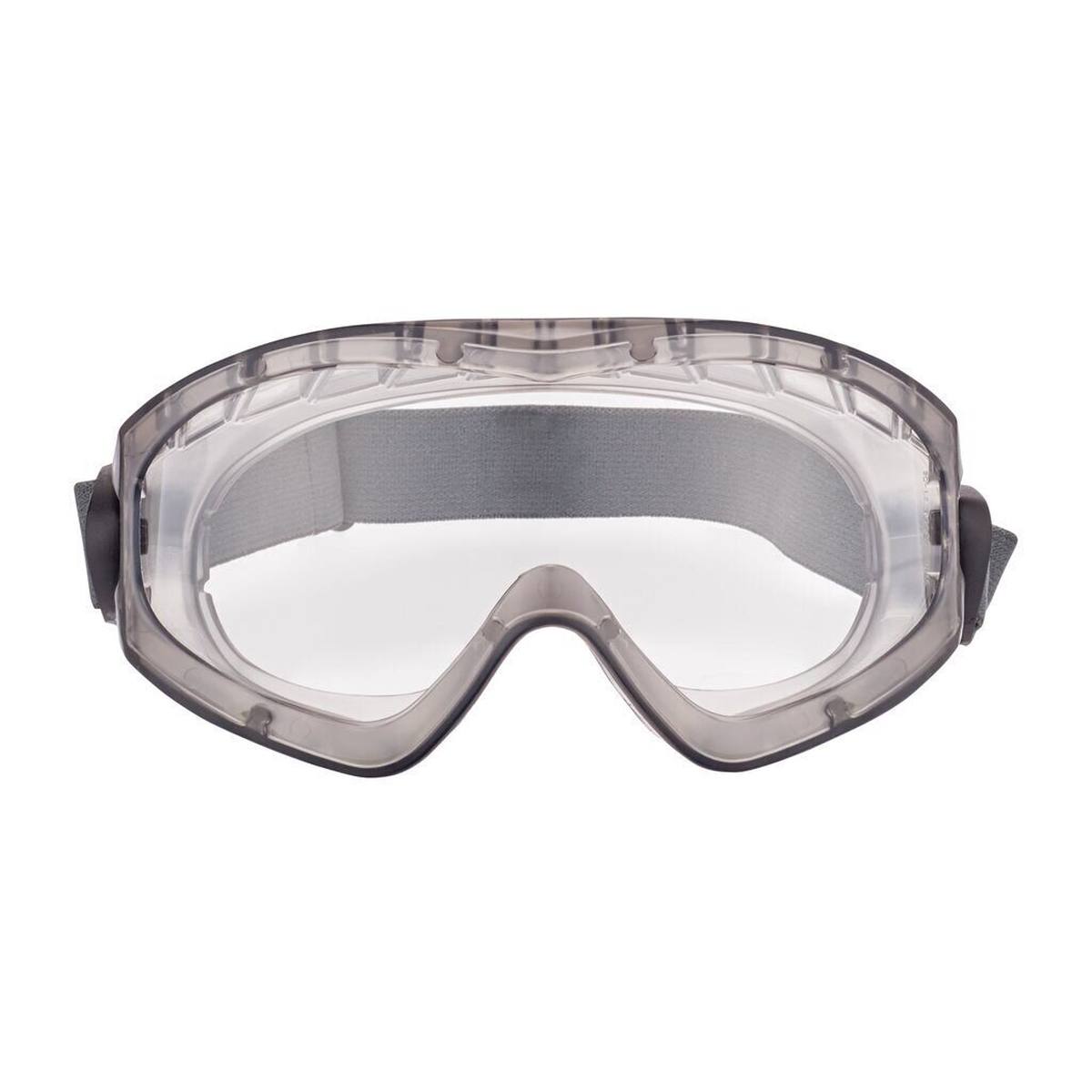 3M 2891S-SGAF Gafas de visión total, sin ranura de ventilación (herméticas a los gases), bisagras ajustables, revestimiento antivaho