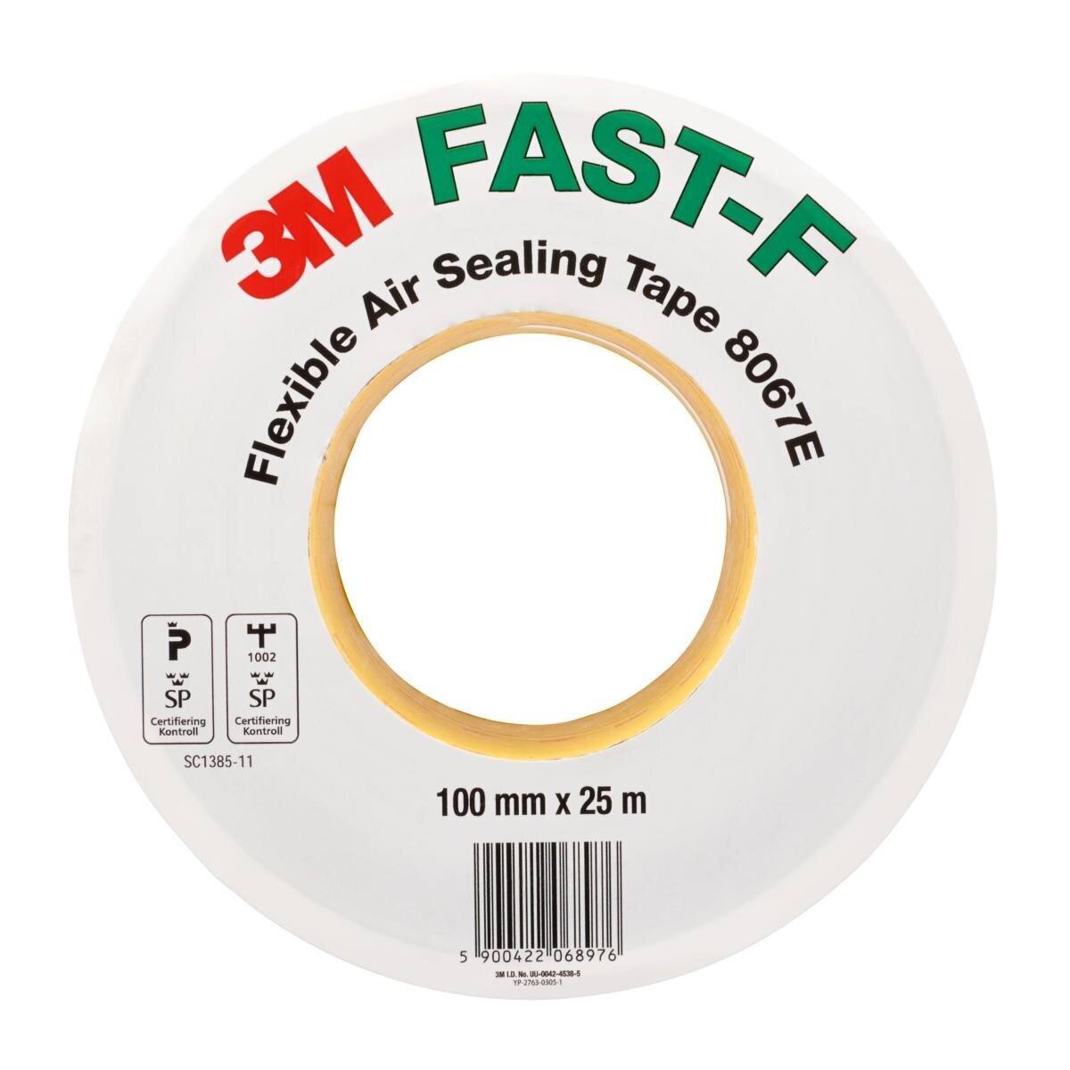 3M FAST-F 8067E Flexible Air Sealing Tape, brun, 50/50 Split, 100mm x 25m, 0.25mm