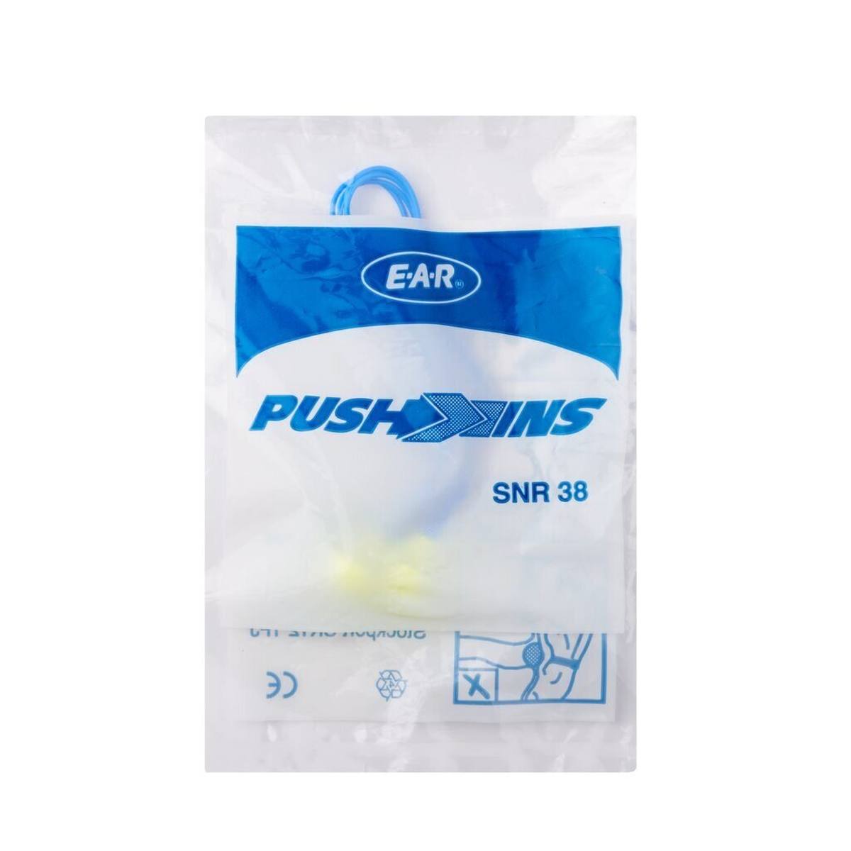 3M E-A-R Push-In, con asa, por pares en bolsa de plástico, SNR=38 dB, EX01021