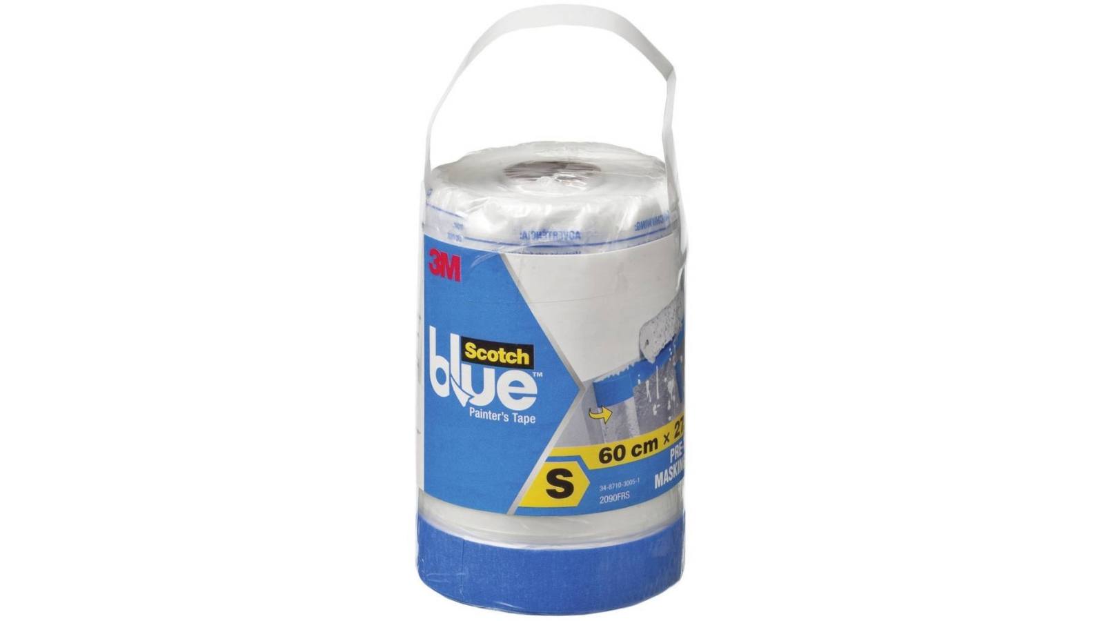 3M ScotchBlue Rollo de recambio de film de pintor con cinta adhesiva PT2093EL-24, 60,9 cm x 27,4 m