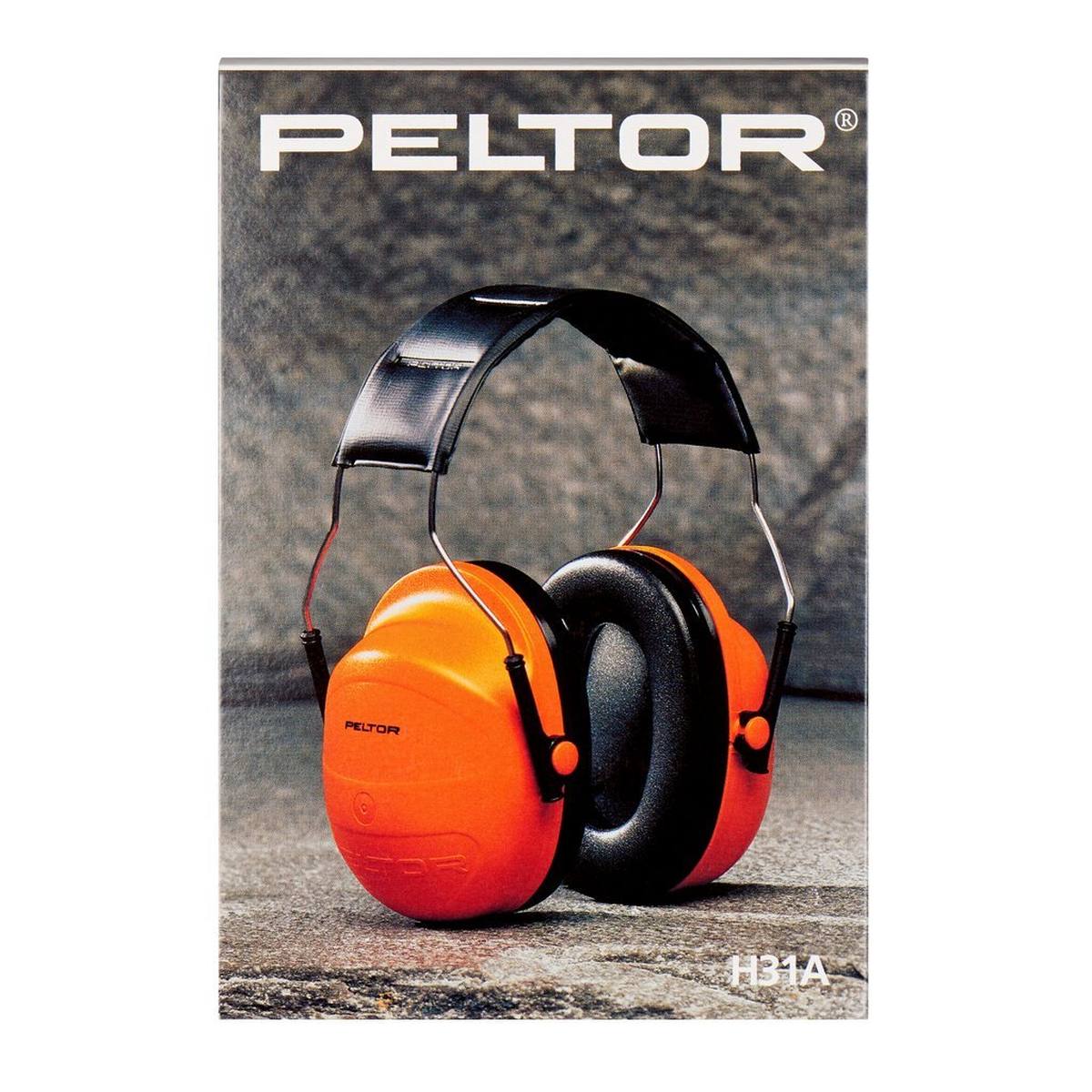 3M PELTOR Earmuffs, headband, orange, SNR=27 dB, H31A