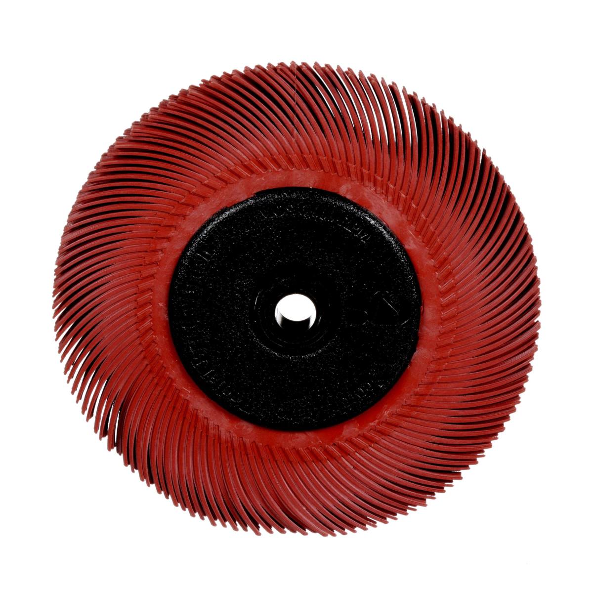 3M Scotch-Brite radiale borstelschijf BB-ZB met flens, rood, 152,4 mm, P220, type C #33213
