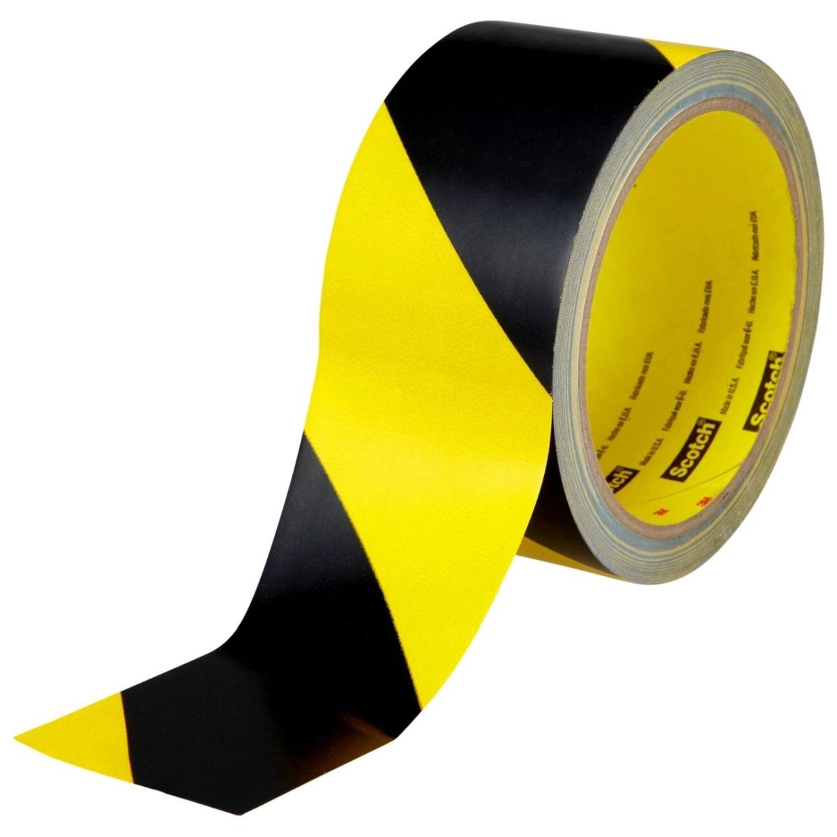 3M Cinta de señalización de peligro 5702, amarilla/negra, 50 mm x 33 m, embalada individualmente y de forma práctica