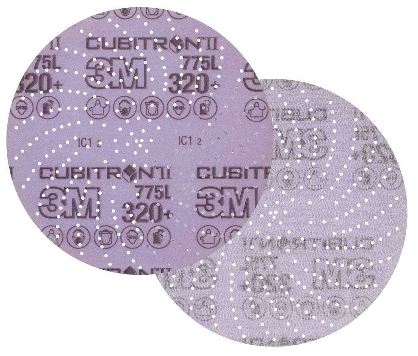 3M Cubitron II Hookit disque de film 775L, 150 mm, 320+, multihole #47082