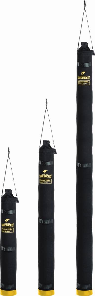3M DBI-SALA tas voor steigerpaal, lengte: 183 cm, canvas, zwart, haak-en-oog sluitsysteem, max. belasting 45,4 kg, 183 cm