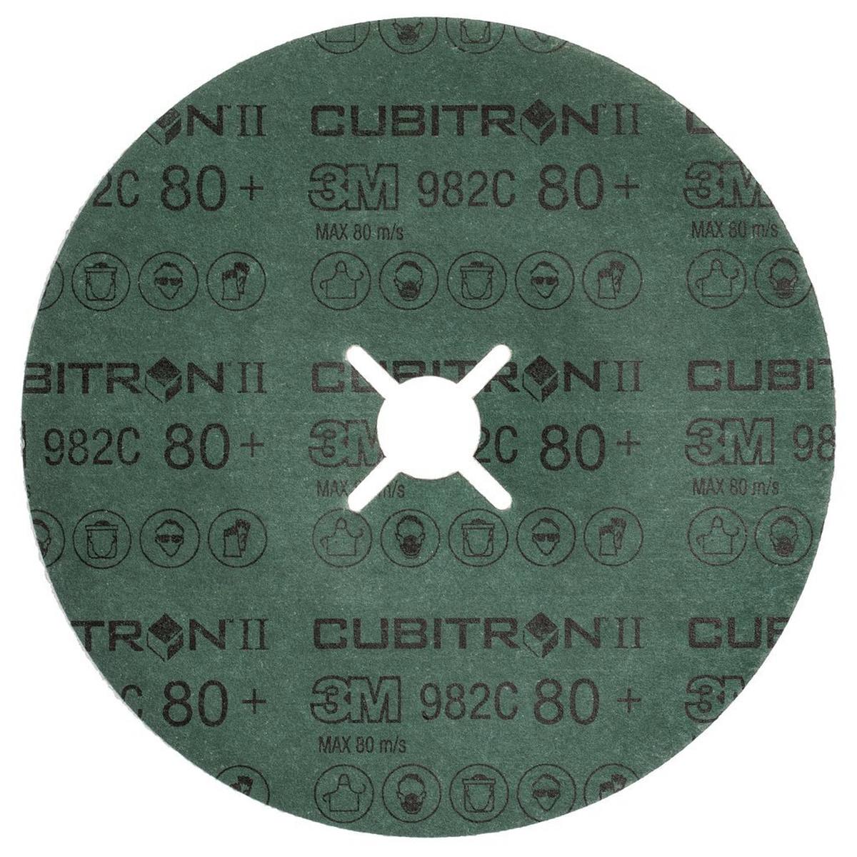 Disque fibre 3M Cubitron II 982C, 180 mm, 22,23 mm, 80 #464048