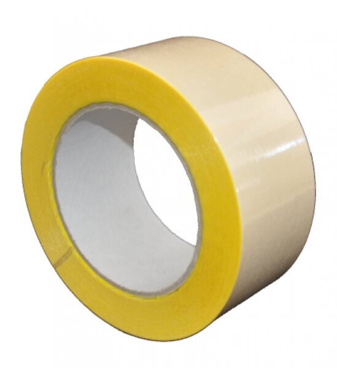 S-K-S 407 Cinta adhesiva de doble cara con soporte de polipropileno, alta / baja adhesividad, amarilla, 50 mm x 25 m, 0,15 mm