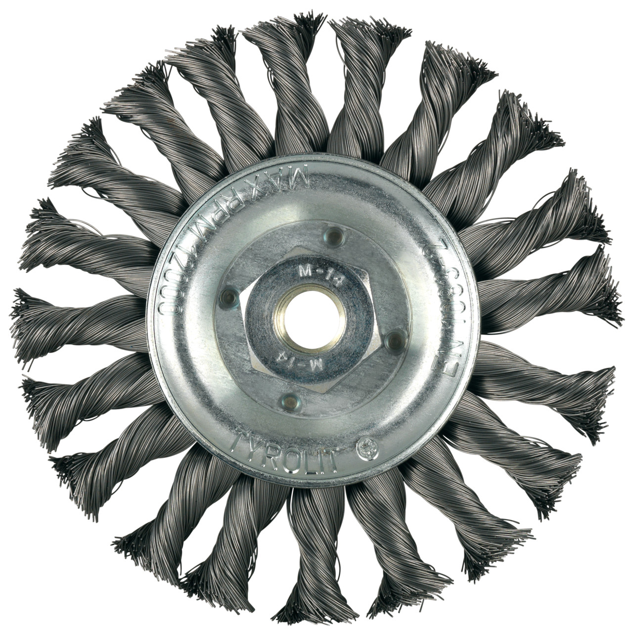 Spazzole rotonde Tyrolit DxLxH 125x12x25x22.2 Per acciaio, forma: 1RDZ - (spazzola rotonda), Art. 947205