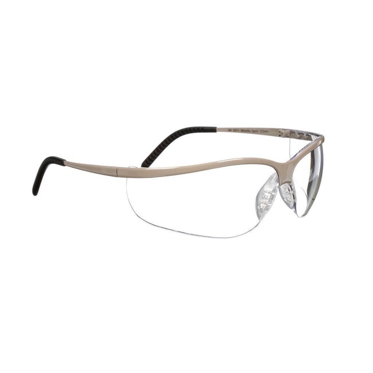 3M Metaliks Sport Schutzbrille AS/AF/UV, PC, klar, hautfreundlicher Rahmen, gummierte Bügelenden MetSp0Si