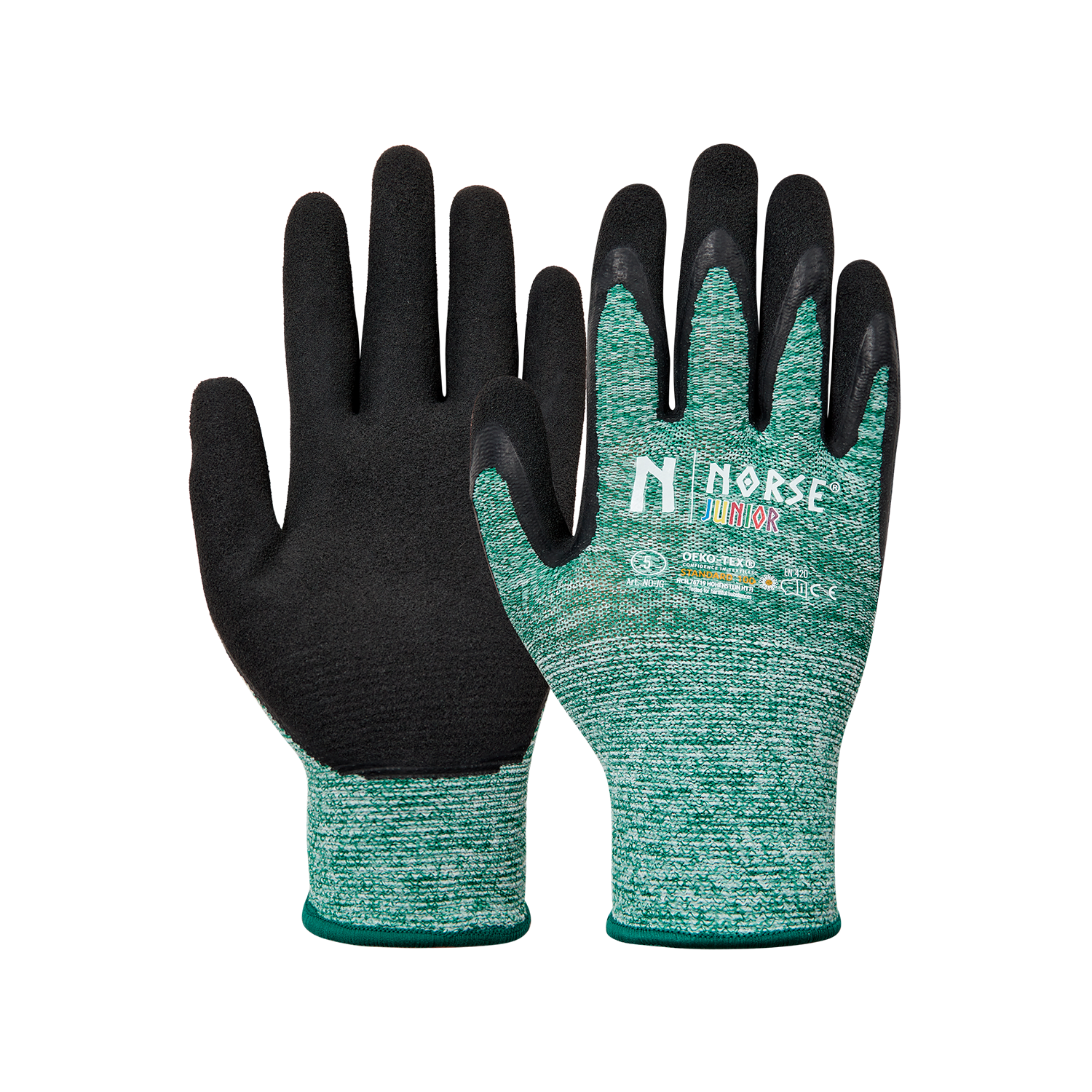 NORSE Junior Green children's gloves size 4