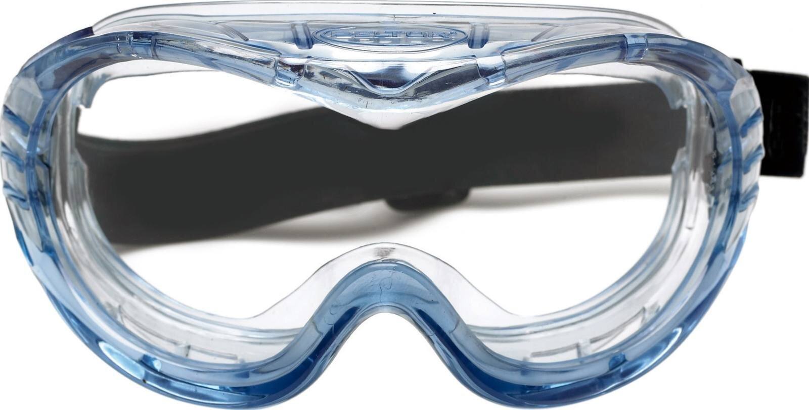 occhiali di sicurezza 3M Fahrenheit per caschi con rivestimento in acetato/cardio AS/AF/UV, PC, trasparenti, con schiuma, non ventilati, fascia in nylon, inclusa borsa in microfibra FheitSA