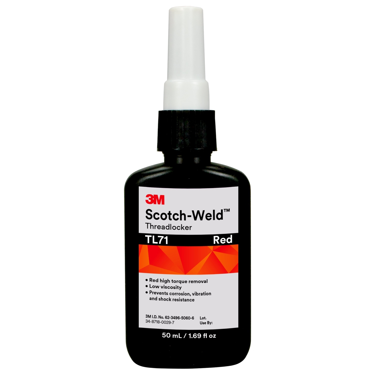 3M Scotch-Weld Anaerober Klebstoff zur Schraubensicherung TL71, Rot, 50 ml