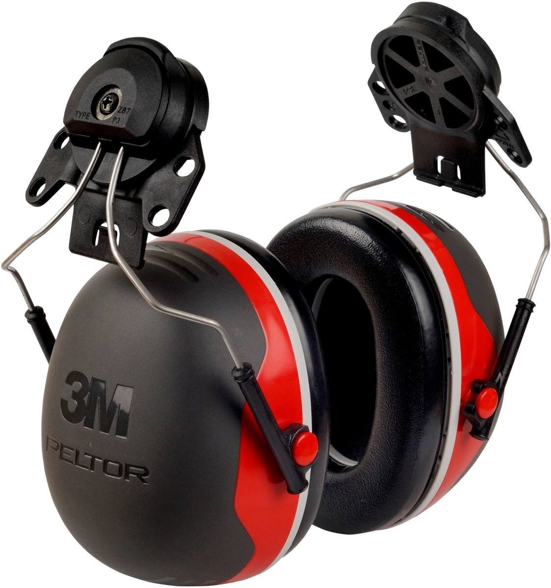 cuffie auricolari 3M PELTOR, attacco per casco X3P3E, rosso, SNR=32 dB con adattatore per casco P3E (per tutti i caschi 3M, tranne G2000)