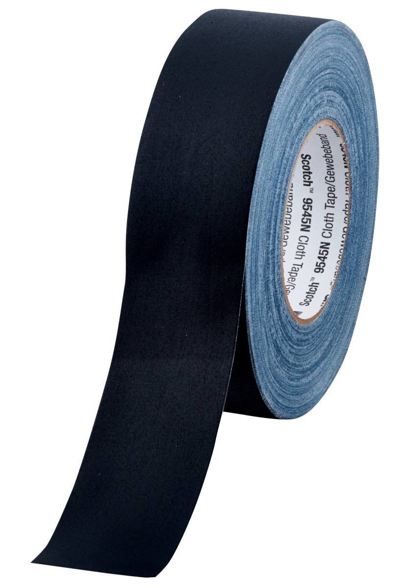 3M Scotch 9545N Geïmpregneerde weefsel tape, zwart, 50 mm x 50 m, 0,3 mm