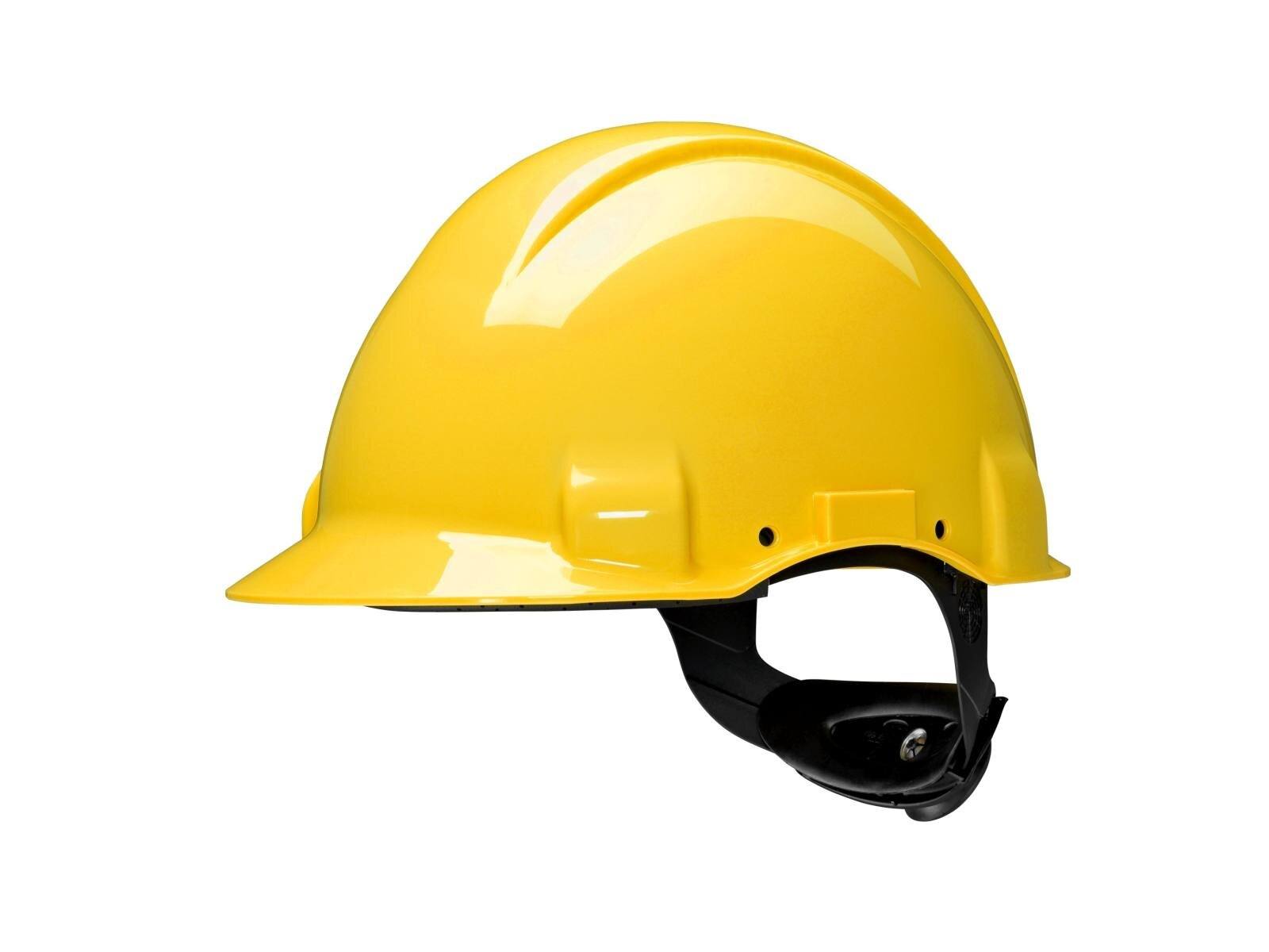3M G3001 Safety helmet G31CUY in yellow, non-ventilated, with uvicator, pinlock and plastic sweatband