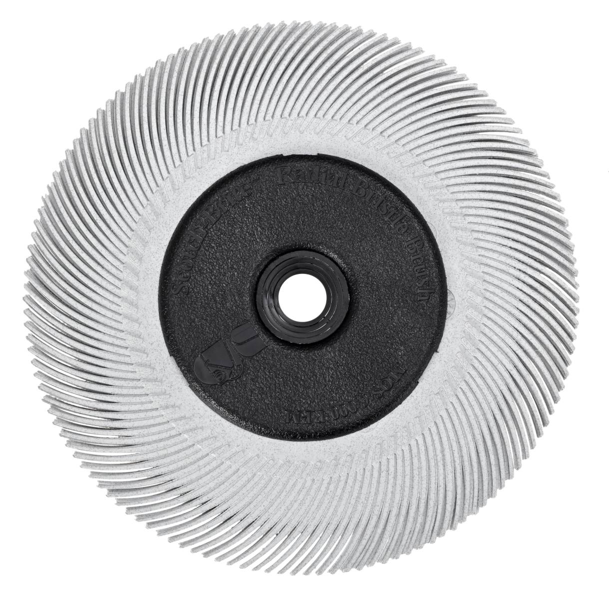 3M Scotch-Brite Disco a setole radiali BB-ZB con flangia, bianco, 152,4 mm, P120, tipo C #33212