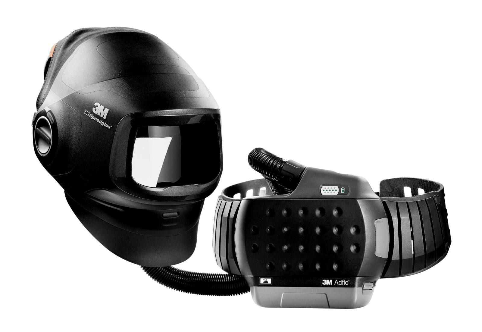 Maschera per saldatura ad alte prestazioni 3M Speedglas G5-01 con respiratore 3M Adflo, batteria ad alte prestazioni, set di avviamento dei materiali di consumo e borsa di stoccaggio, senza filtro per saldatura, H617809