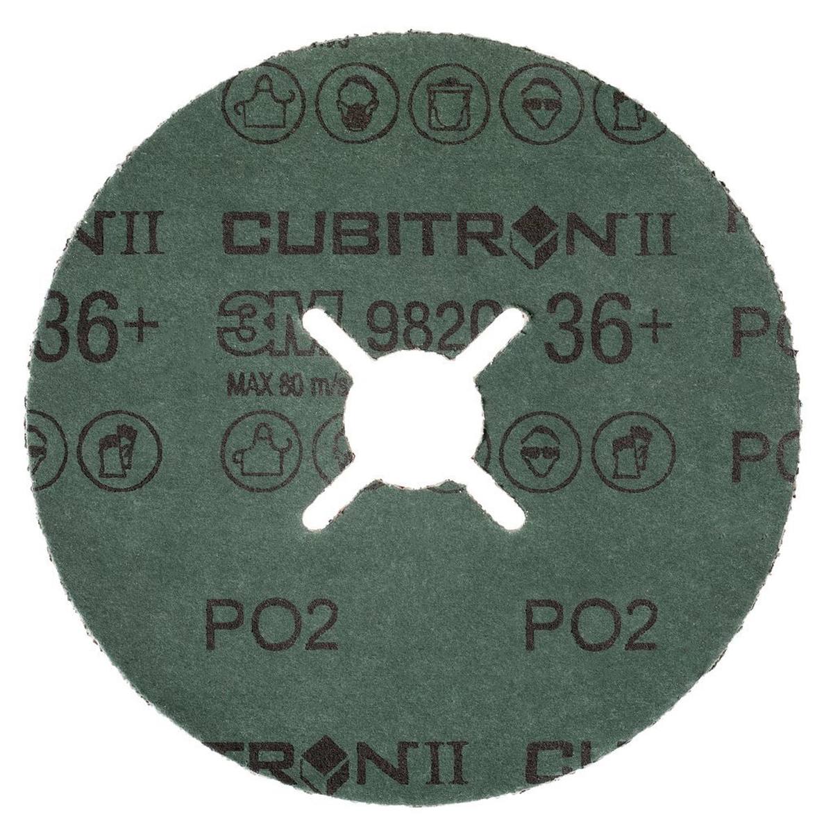 3M Cubitron II Fiberscheibe 982C, 125 mm, 22,23 mm, 36+ #382887 / 55073