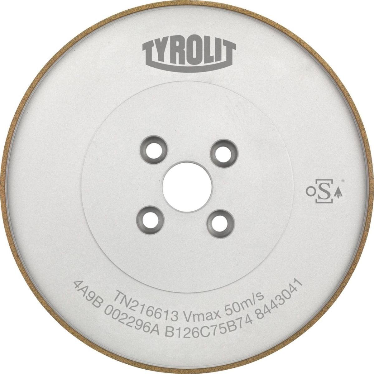 TYROLIT Kunstharzwerkzeug für Nachschliff von Hobelmessern DxTxH 125x18x20 Für Hartmetall und HSS, Form: 6A2B, Art. 34480