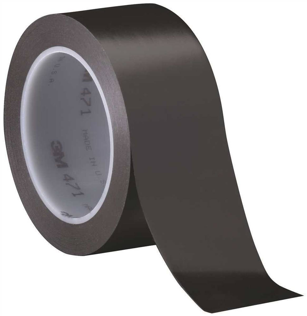 3M Weich-PVC-Klebeband 471 F, schwarz, 50 mm x 33 m, 0,13 mm, Einzeln praktisch verpackt
