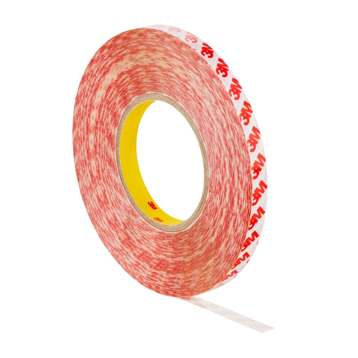 3M Double-sided adhesive tape with polyester backing GPT-020P, transparent, 25 mm x 50 m, 0.202 mm