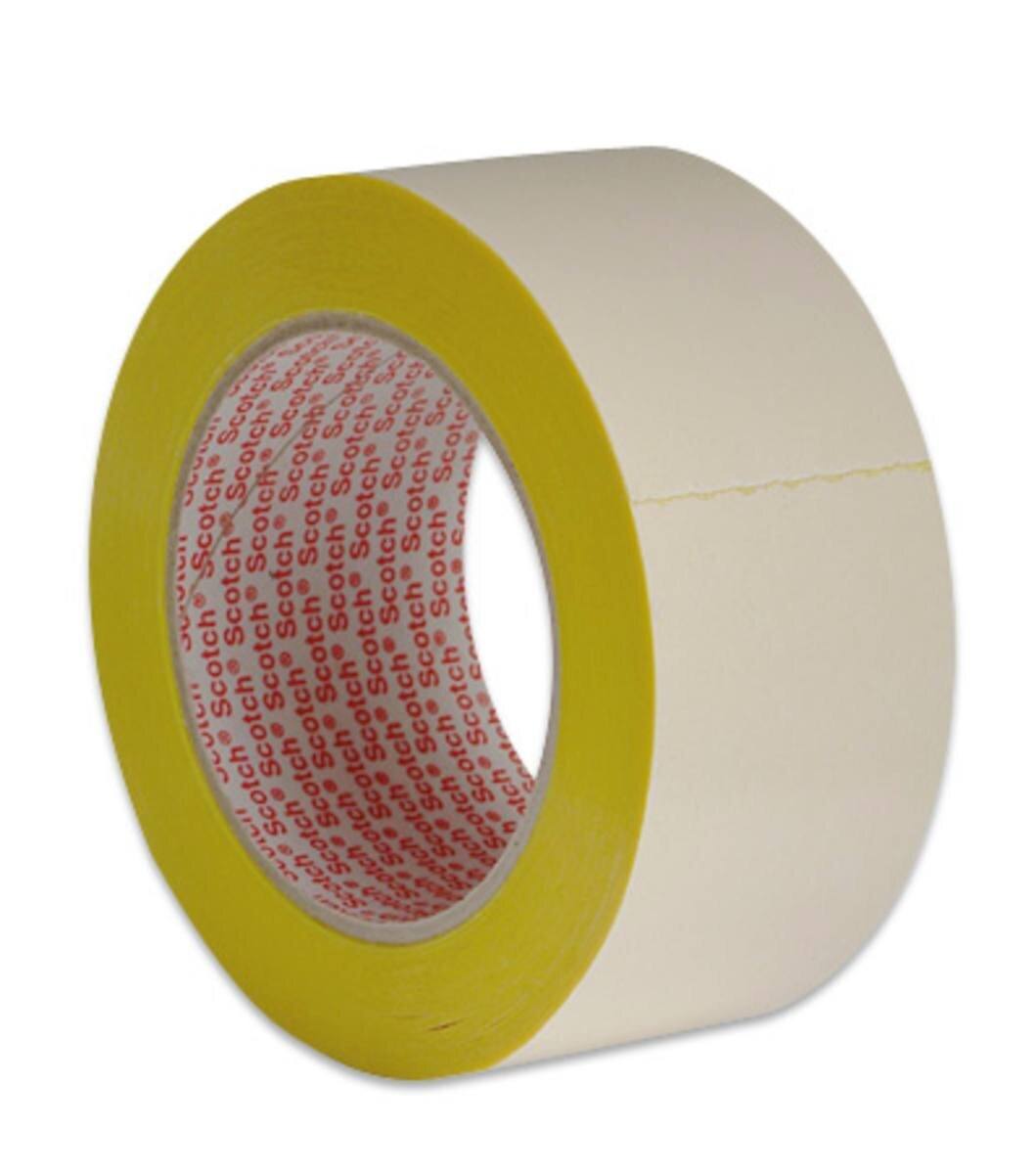 3M Cinta adhesiva de doble cara con soporte de polipropileno 9195, amarilla, 50 mm x 25 m, 0,13 mm
