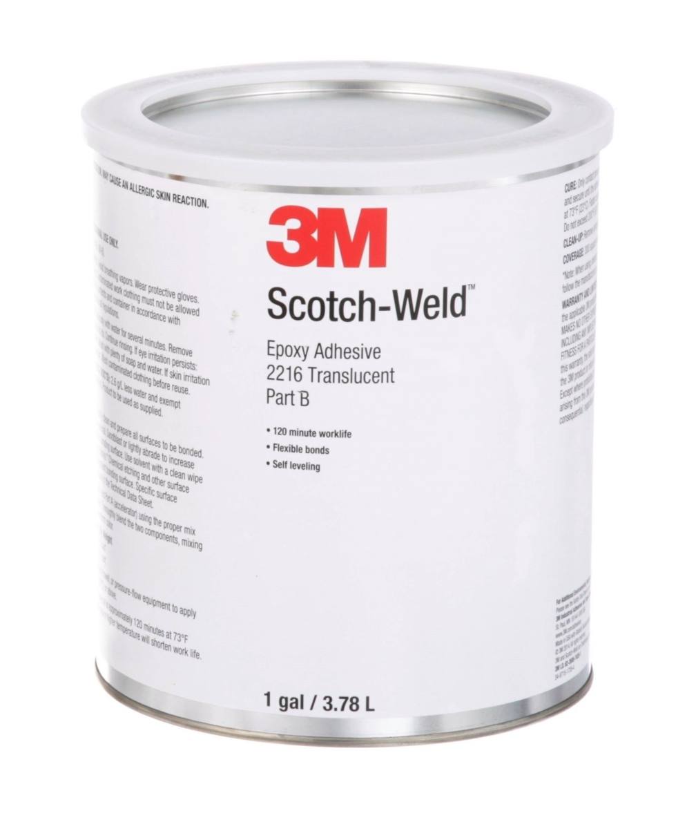 3M Scotch-Weld Adhesivo de construcción de 2 componentes a base de resina epoxi 2216 Parte B, blanco, 18 l