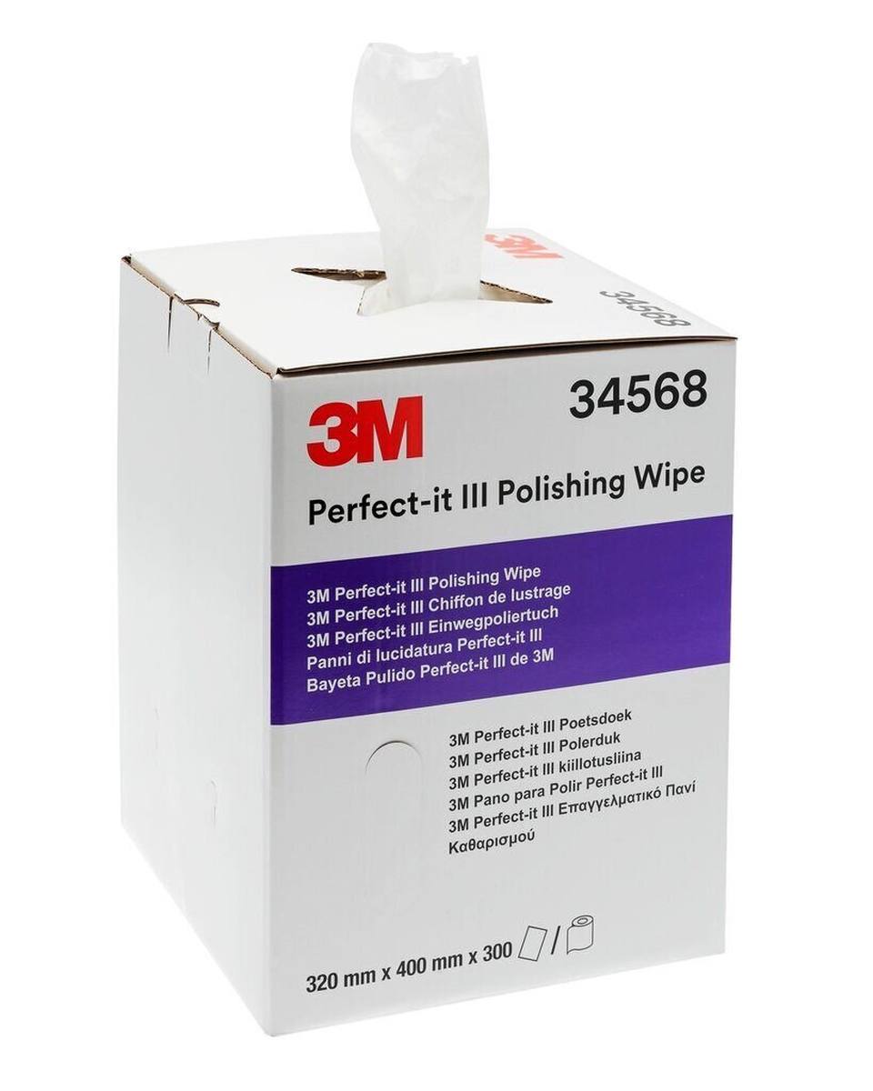 3M Perfect-It III Panno per lucidatura monouso, bianco, 380 mm x 370 mm #34568