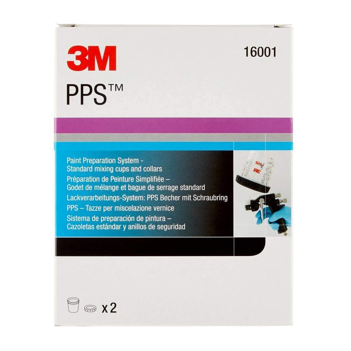 3M PPS Becher 0,65L & Schraubring (Pack=2Stück) #E16001