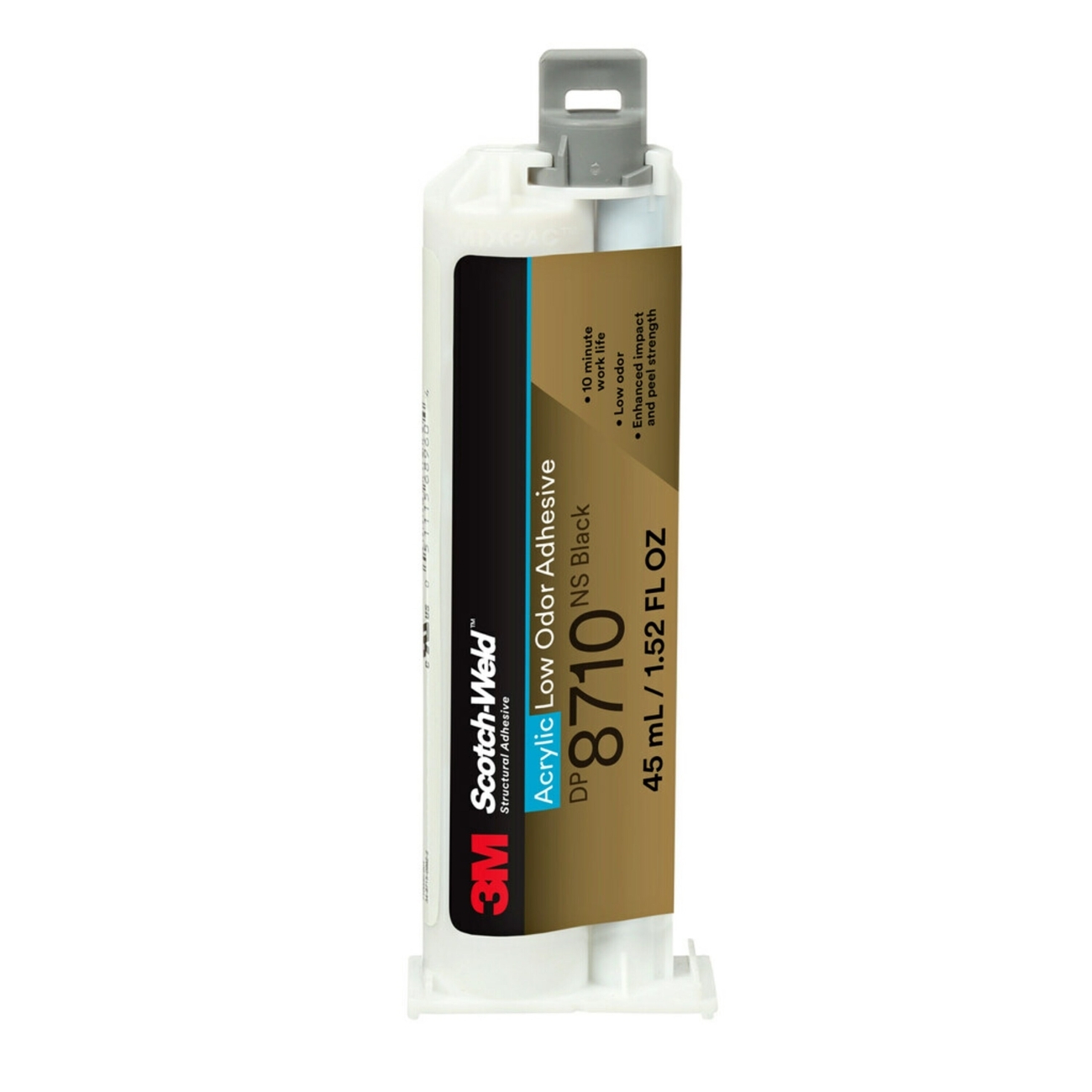 3M Scotch-Weld 2-component acrylate-based construction adhesive for the EPX System DP 8710 NS, black, 45 ml