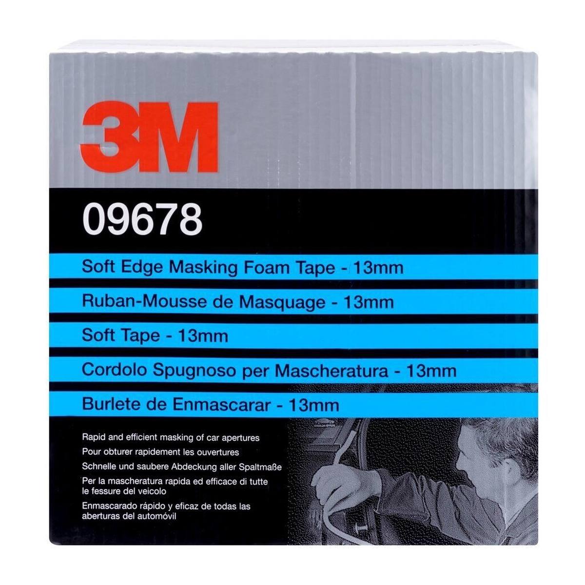 3M Soft Edge Foam masking tape, white, 13 mm x 50 m, 09678