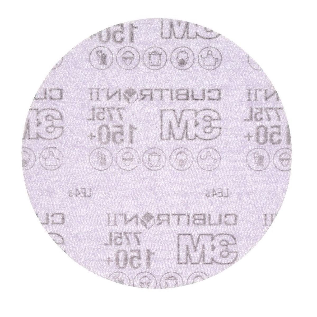 3M Cubitron II Disco de película Hookit 775L, 150 mm, 150+, sin perforar #744491