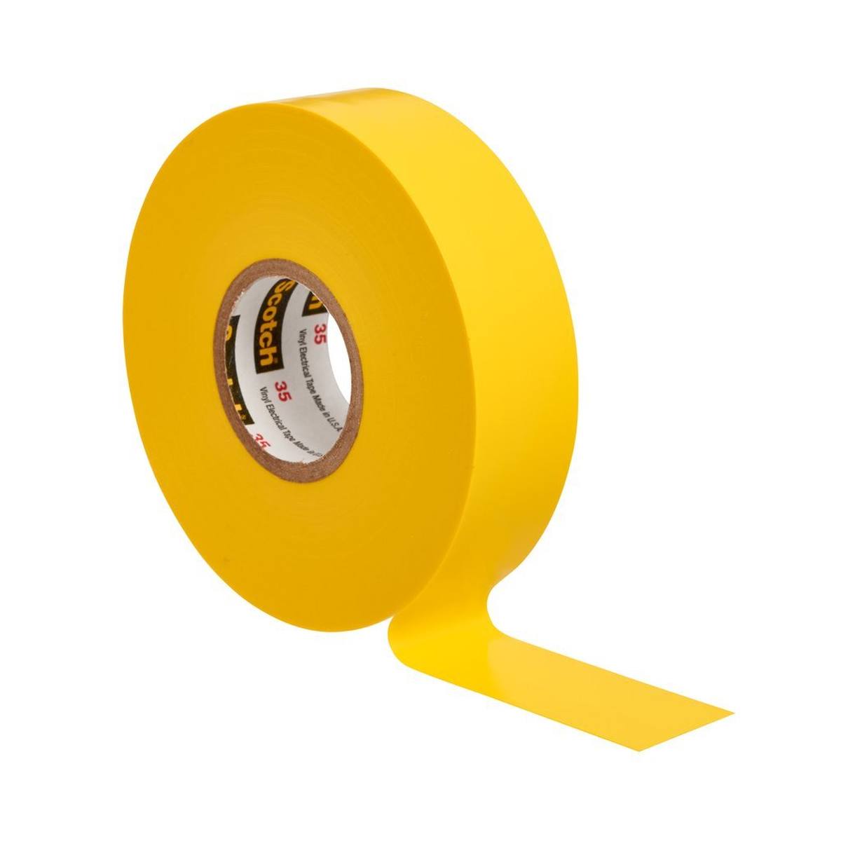 3M Ruban isolant électrique vinyle 35, jaune, 19 mm x 20 m, 0,18 mm