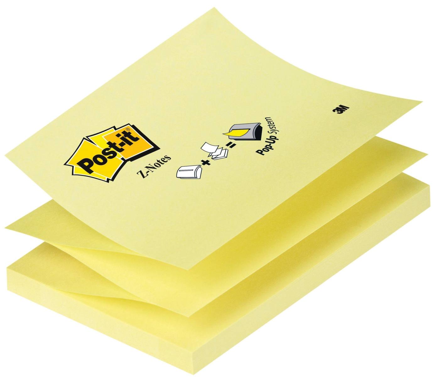 3M Post-it Z-Notes R350, 76 mm x 76 mm, gelb, 1 Pack = 12x 1 Block à 100 Blatt