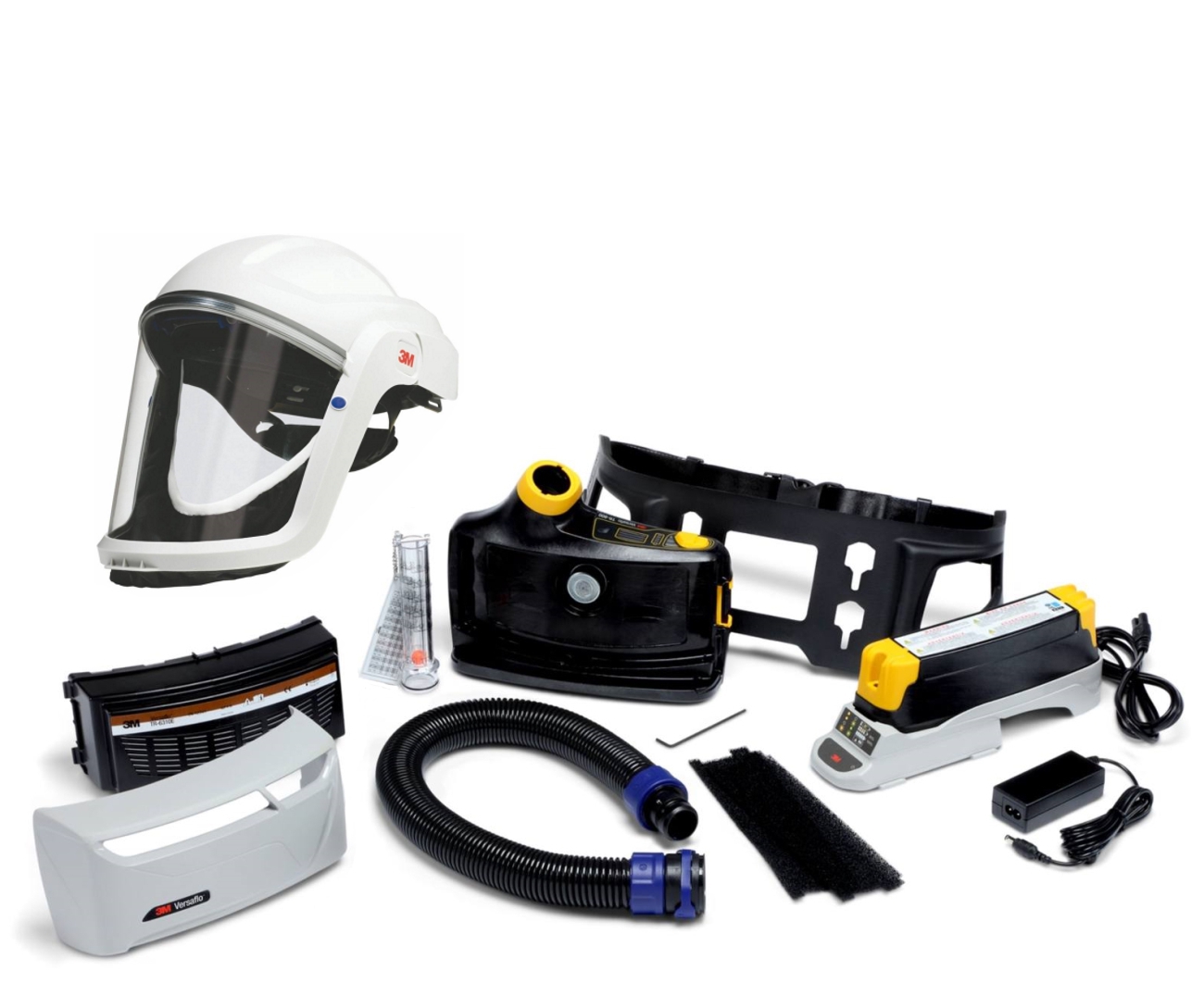 3M TR-819E IS Versaflo starter pack explosion protection incl. TR-802E, accessories and 3M Versaflo Safety helmet M206 with comfort face seal and polycarbonate visor, clear