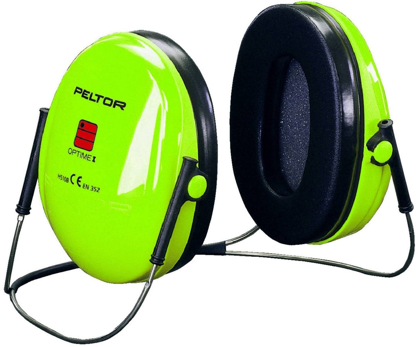  3M PELTOR Optime I kuulosuojaimet, kaulapanta, Hi-Viz, lisääntynyt näkyvyys, SNR=26 dB, H510BV