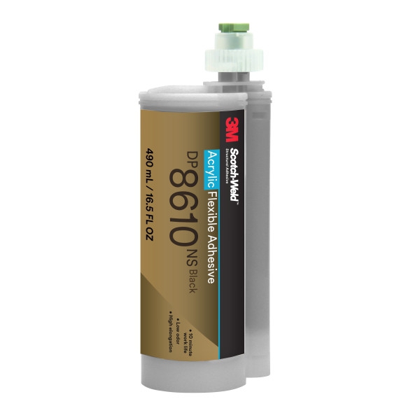 3M Scotch-Weld 2-component acrylic-based construction adhesive for the EPX System DP 8610 NS, black, 490 ml