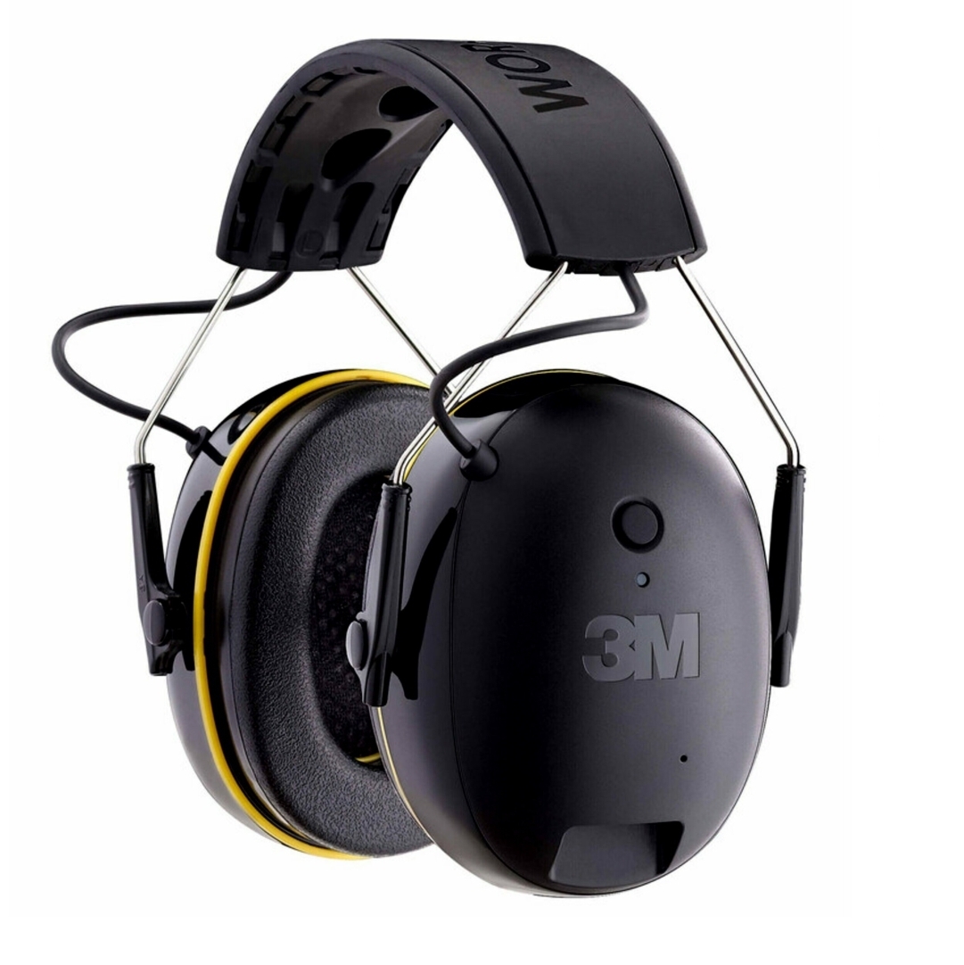 3M WorkTunes Connect Protección auditiva inalámbrica con diadema con tecnología Bluetooth, negra, 94-105 dB