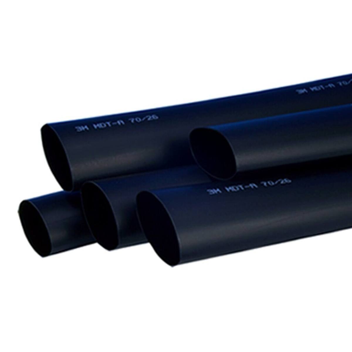 3M MDT-A Tubo termorretráctil de pared media con adhesivo, negro, 70/26 mm, 1 m