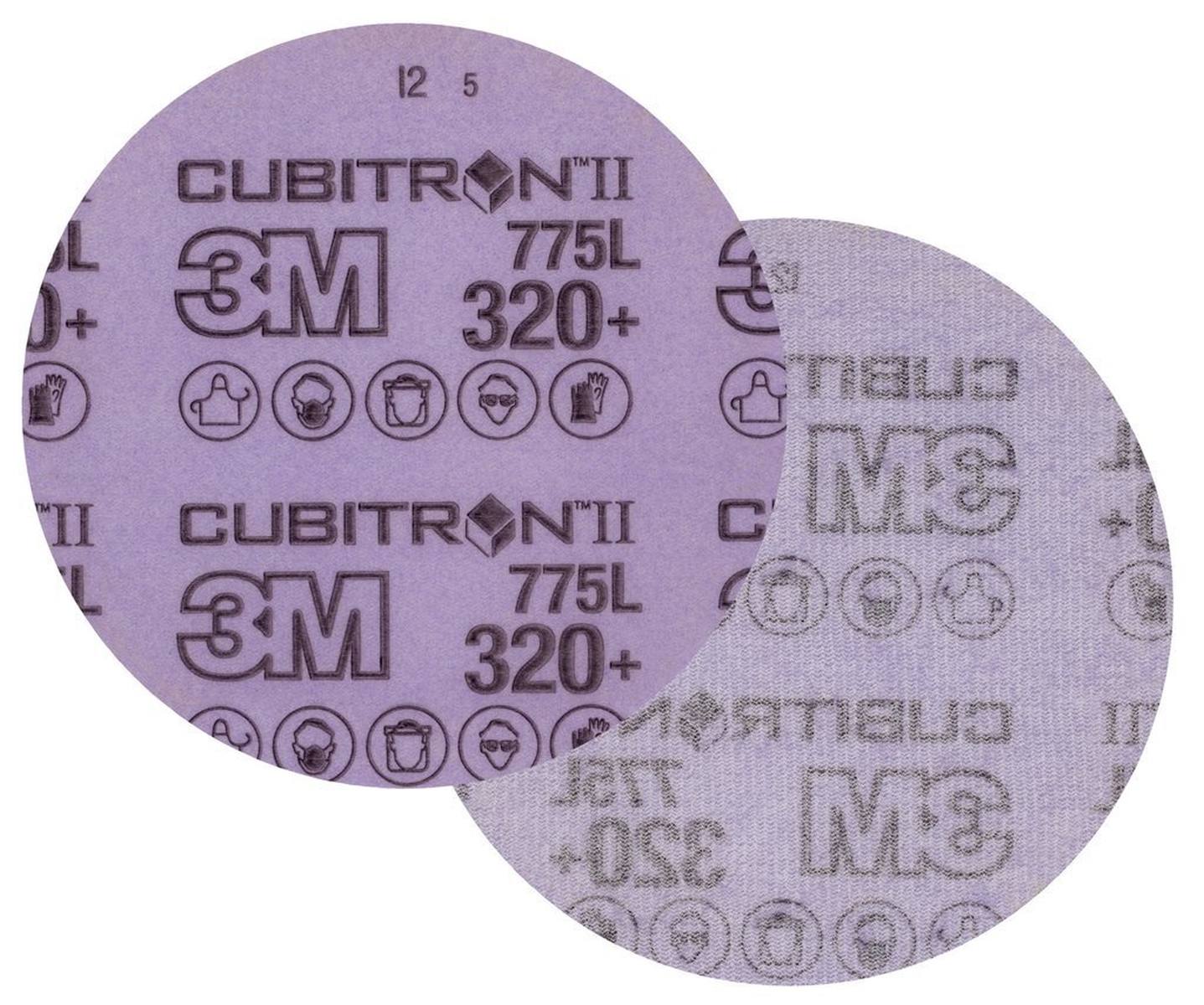 3M Cubitron II Hookit film disc 775L, 125 mm, 320+, unperforated #47080