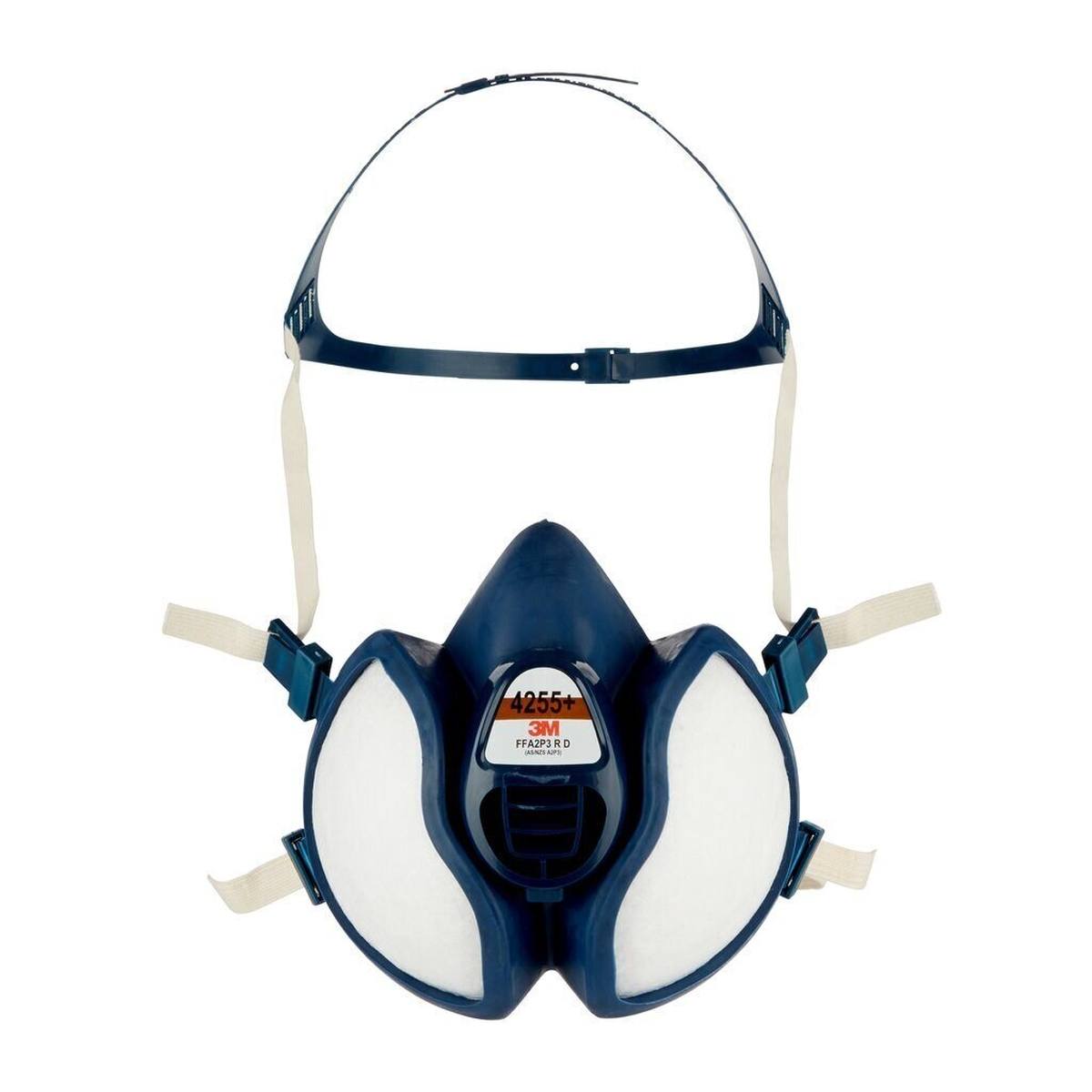 Masque de protection respiratoire 3M 4255+ FFA2P3RD contre les gaz et les vapeurs organiques ainsi que les particules jusqu'à 30 fois la limite autorisée