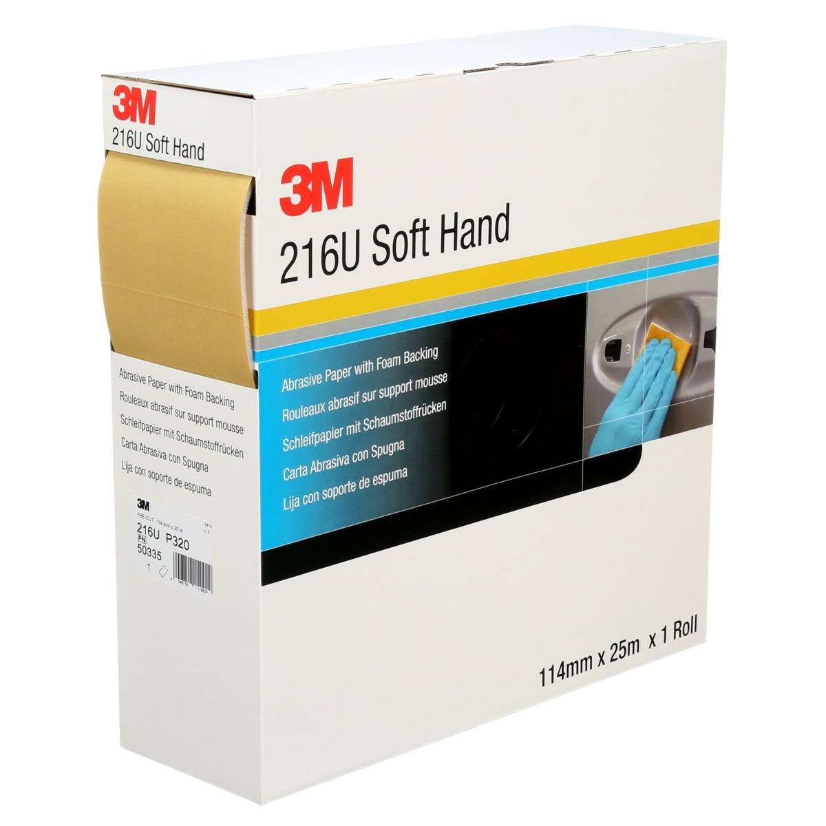 3M Soft Hand Sheet 216U, kultainen, 114 mm x 135 m, P600
