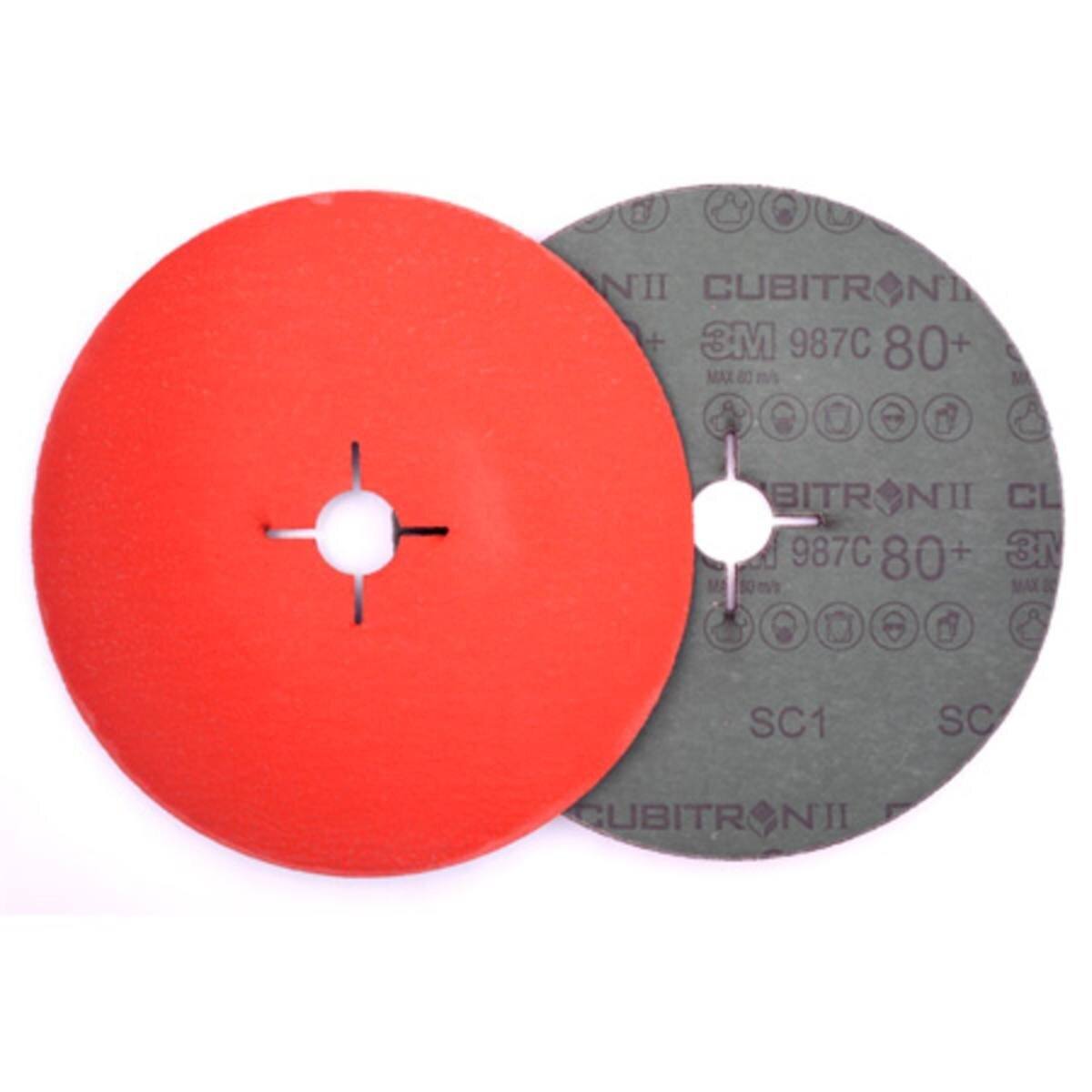 3M Cubitron II disco in fibra 987C, 180 mm, 22,23 mm, 80+ #464047