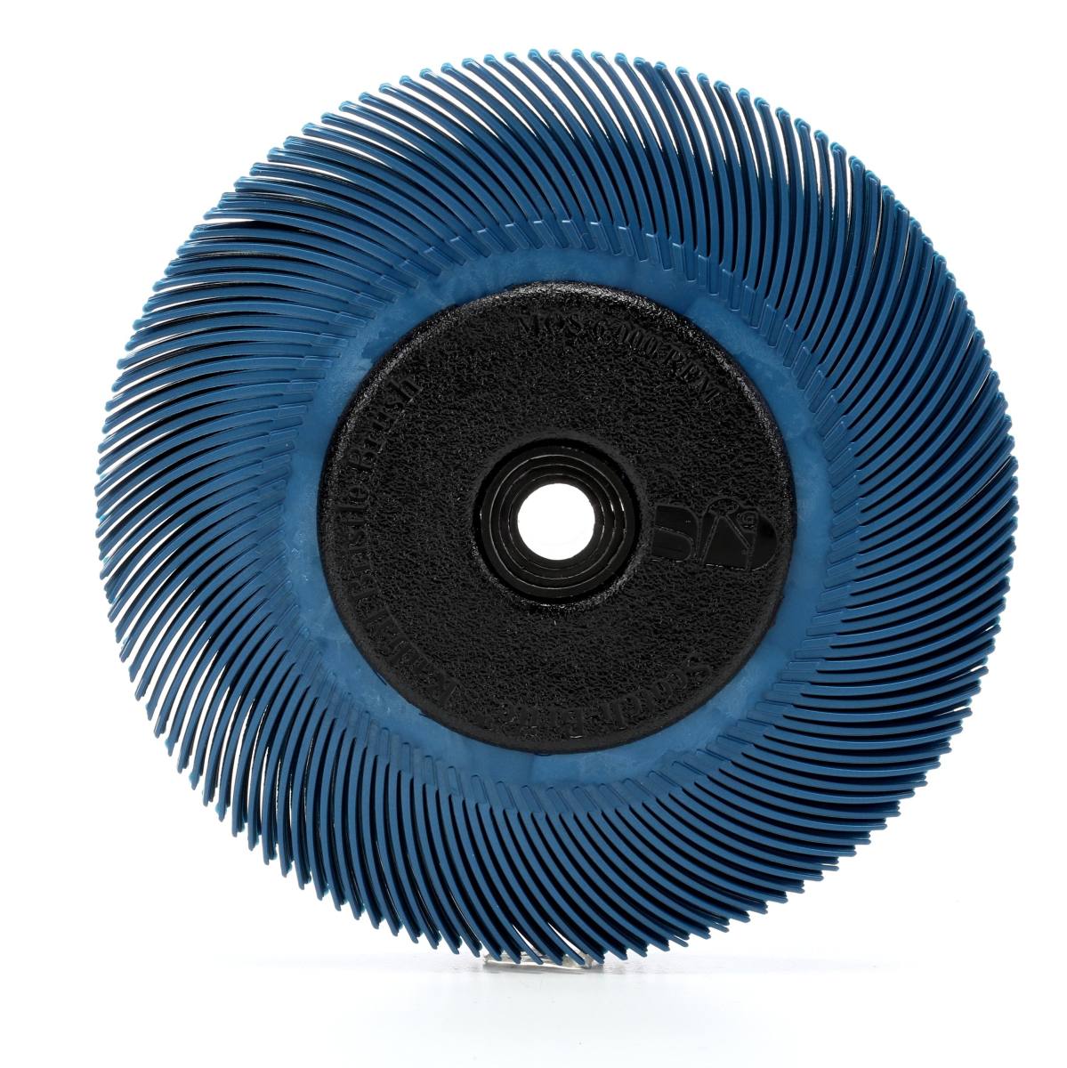 3M Scotch-Brite radiale borstelschijf BB-ZB met flens, blauw, 152,4 mm, P400, type C #33214