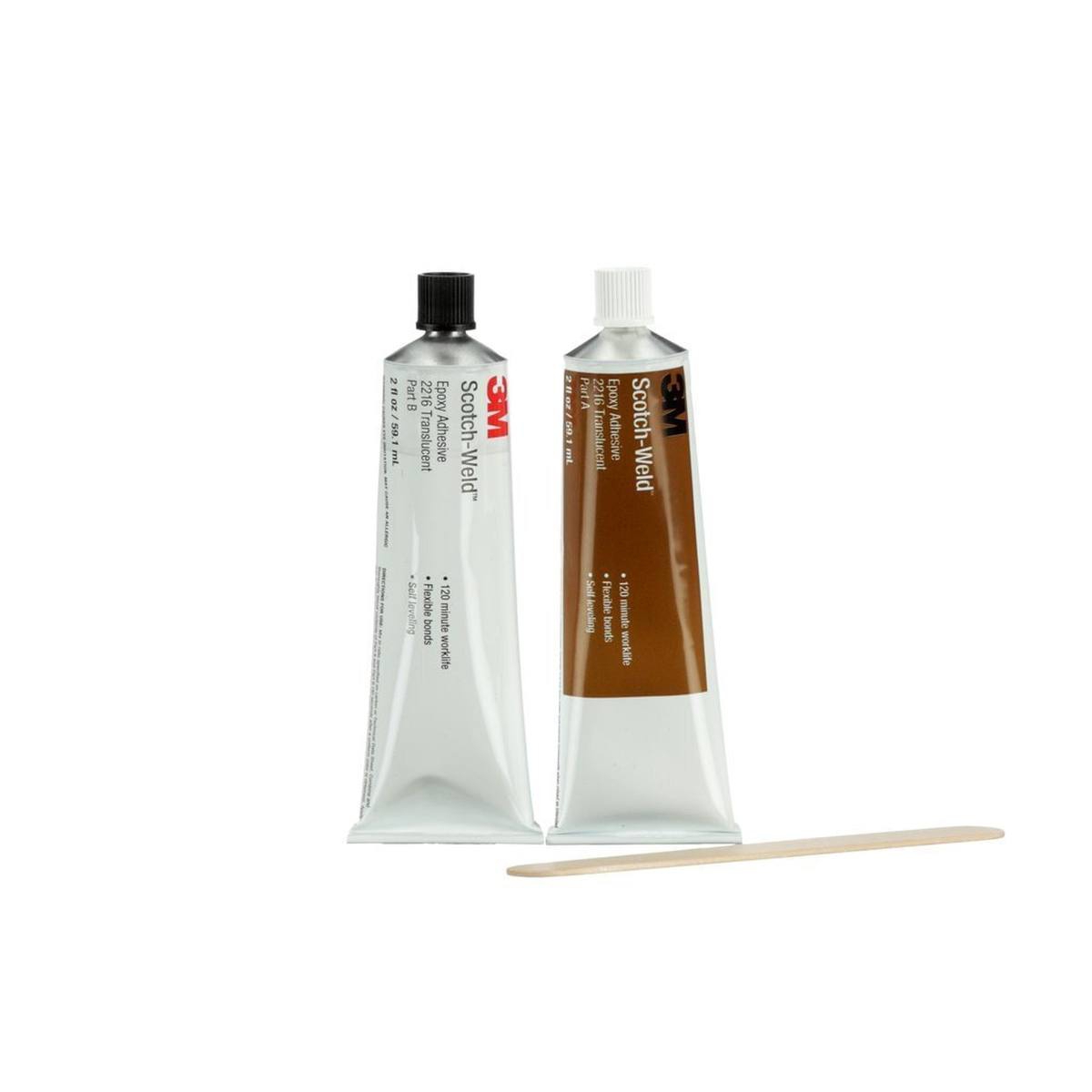 3M Scotch-Weld 2-component construction adhesive based on epoxy resin 2216 B/A, translucent, 59 ml