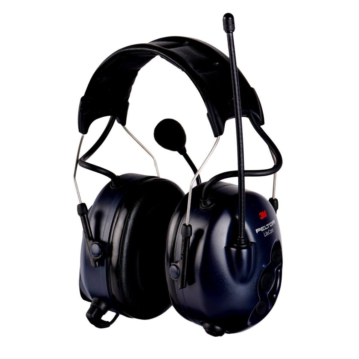 3M LiteCom with headband, built-in PMR 446 radio, incl. boom microphone, SNR = 32 dB, blue