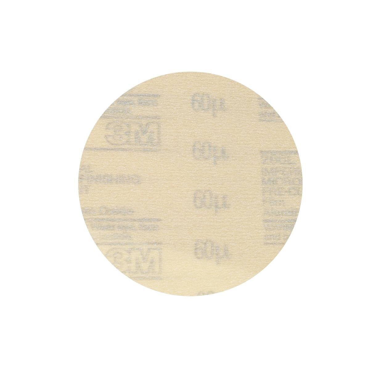 3M Hookit Velcro-backed microfinishing film disc 266L, 125 mm, 60 microns, non-perforated